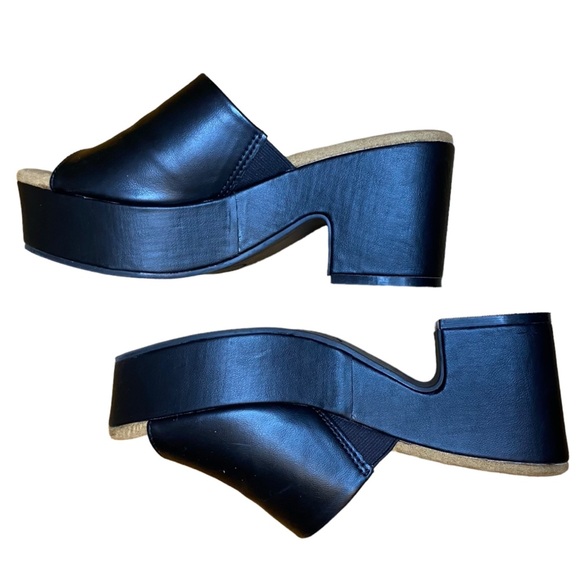 Sincerely Jules black chunky "shake" clogs size 6.5 - Picture 8 of 11